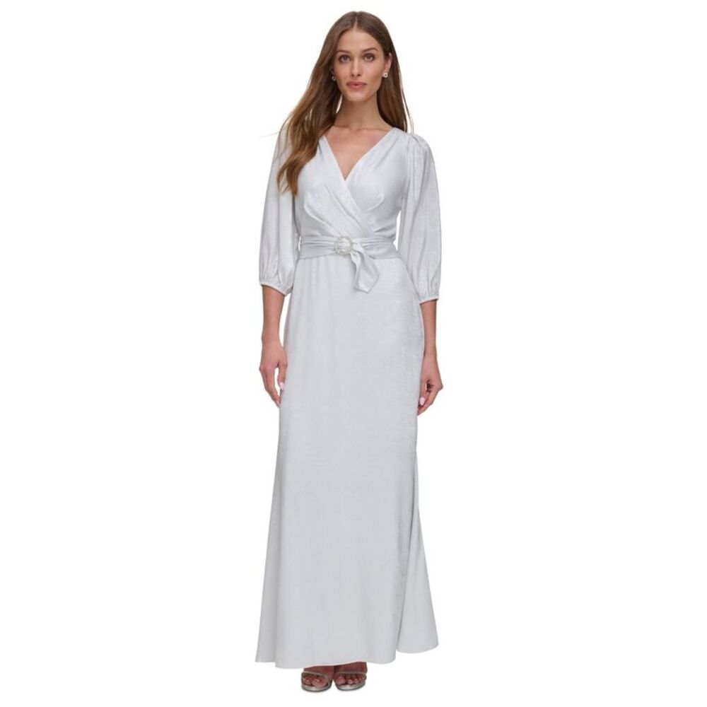 DKNY Womens Metallic Gown Dress, , 8, MP